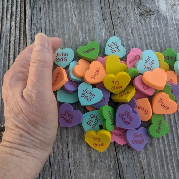 Valentine Book Plus Conversation Heart Erasers Bundle - Picture 6 of 6